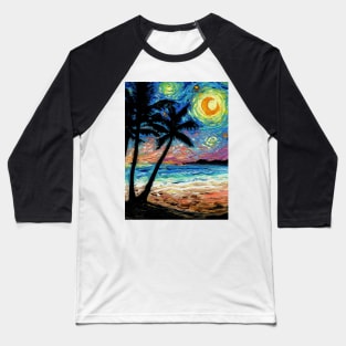 Tropical Night Baseball T-Shirt